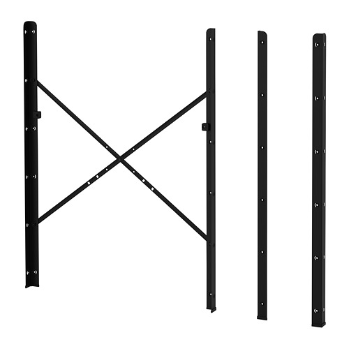 BROR Rangement avec armoire/établi, noir/contreplaqué de pin, 340x40x191 cm  - IKEA