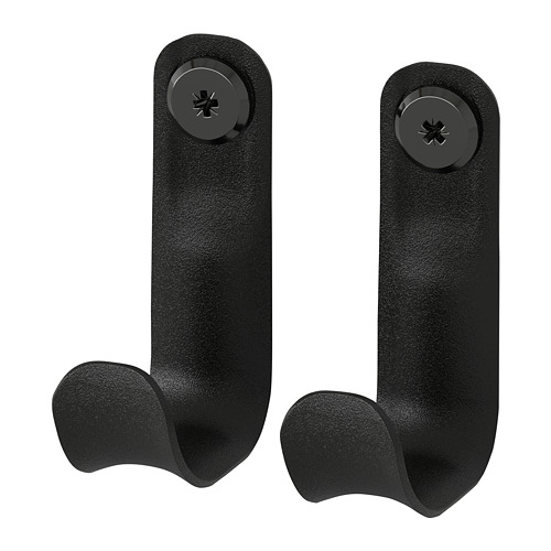 BROR - hook for post, black, 7x5x3 cm 2 pack | IKEA Taiwan Online - PE682233_S4