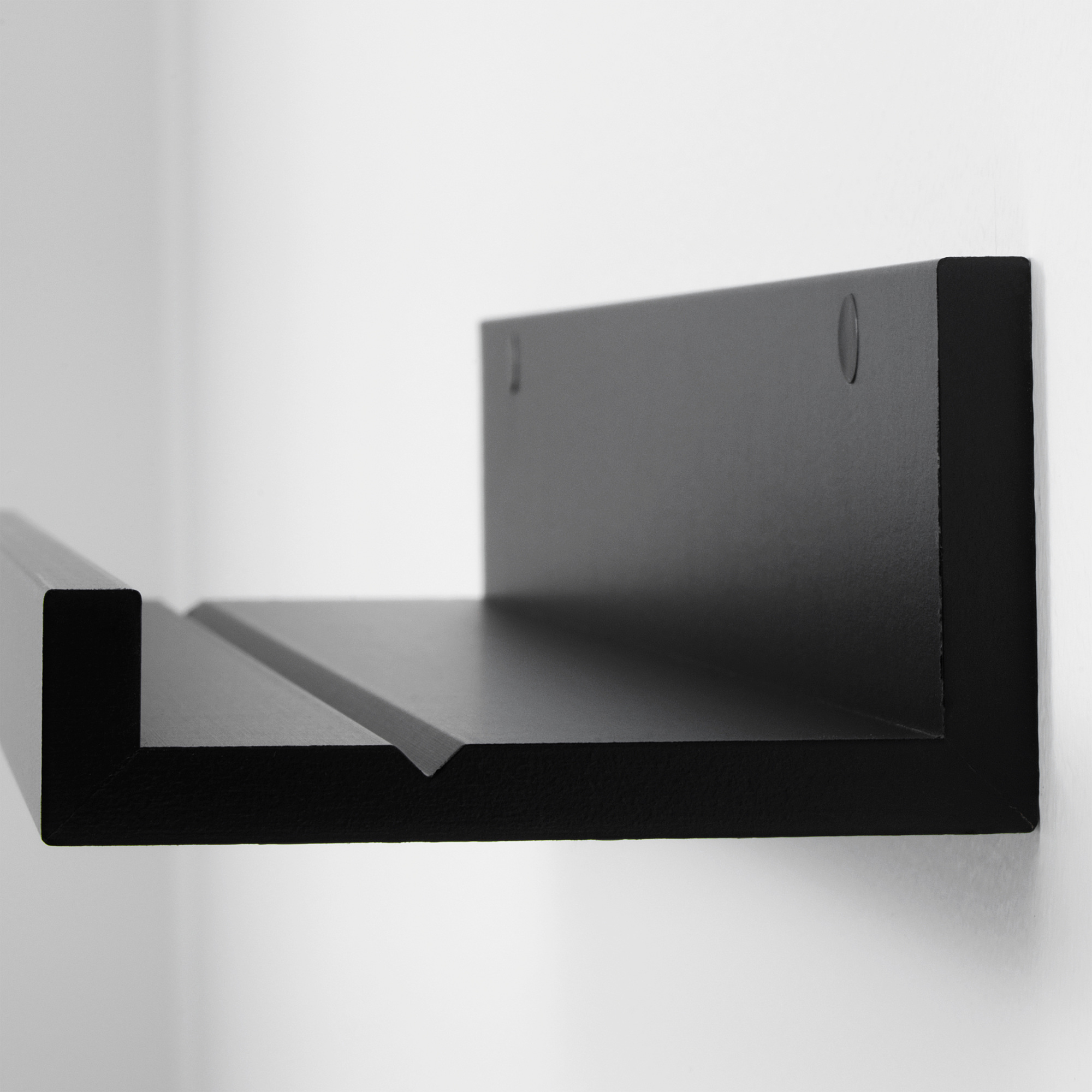 IKEA picture ledge 45" wall floating shelf modern white black rack MOSSLANDA new 