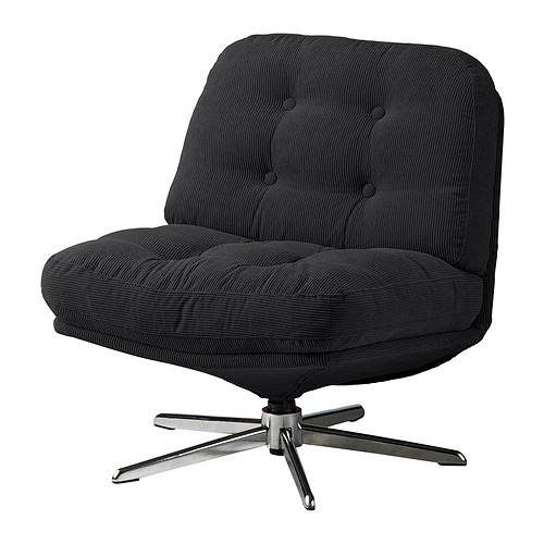 DYVLINGE - swivel easy chair, Kelinge black | IKEA Taiwan Online - PE907271_S4