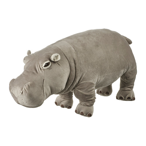 SANDLÖPARE - soft toy, hippopotamus/grey, 56 cm | IKEA Taiwan Online - PE970622_S4