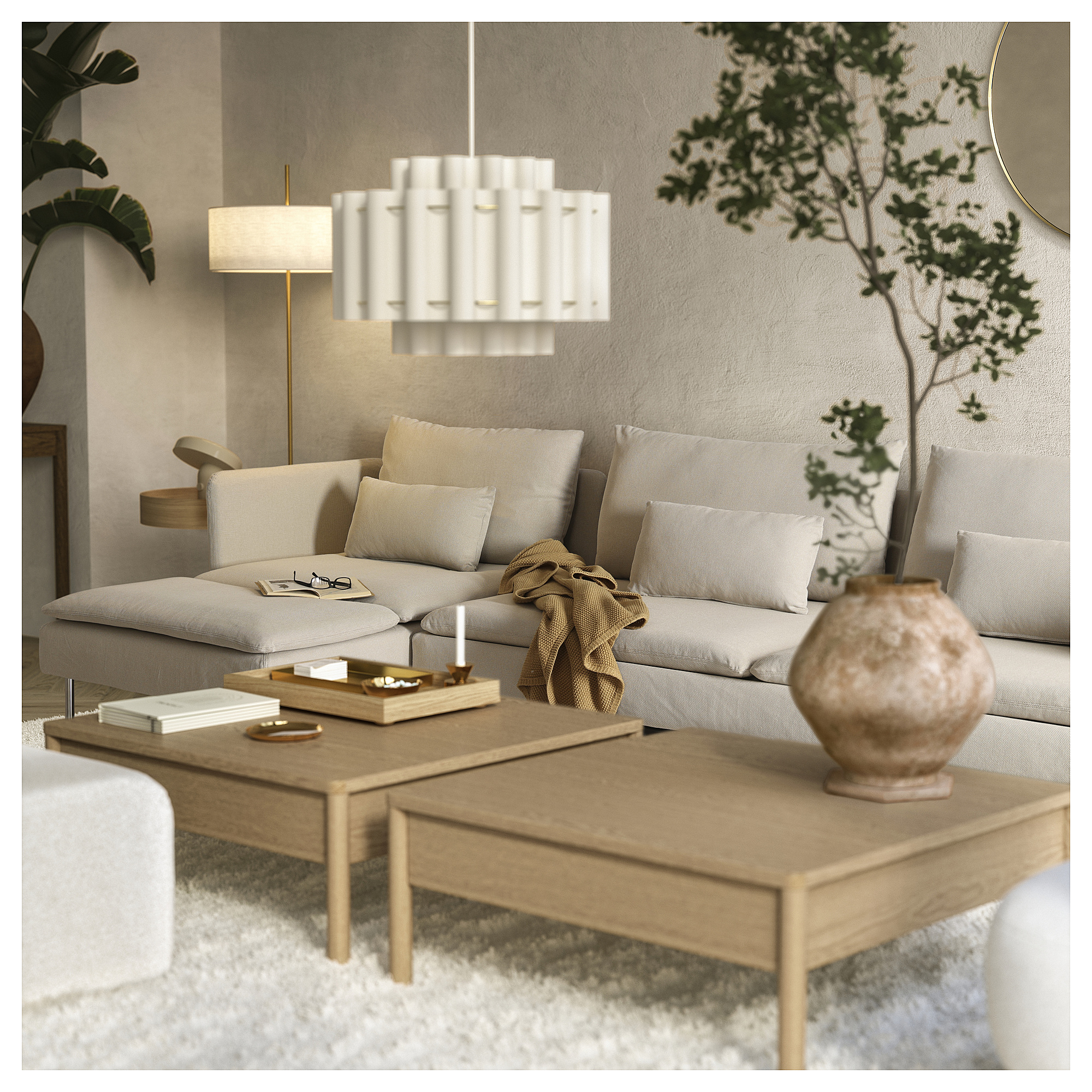 SÖDERHAMN 4-seat sofa-bed