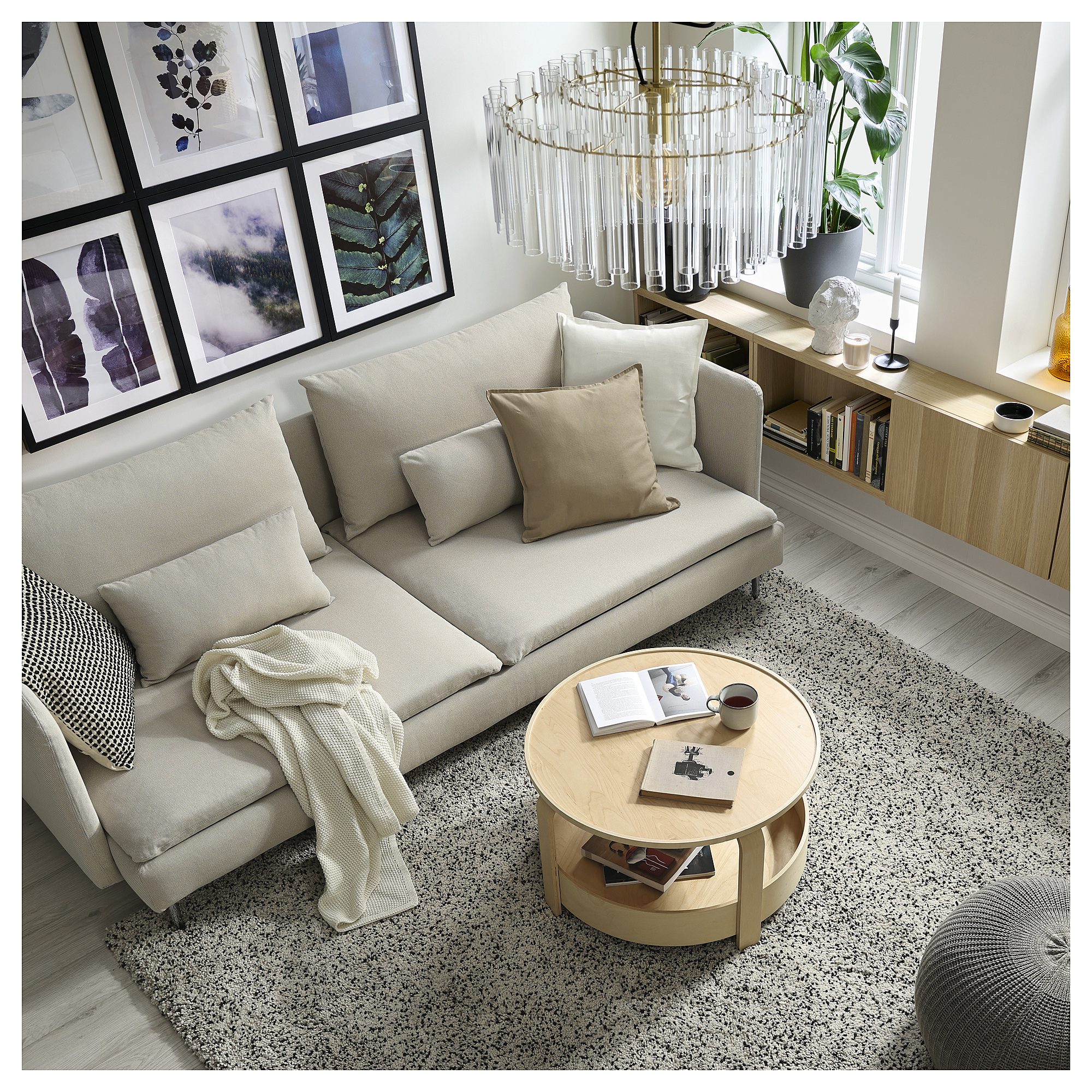 SÖDERHAMN 3-seat sofa-bed