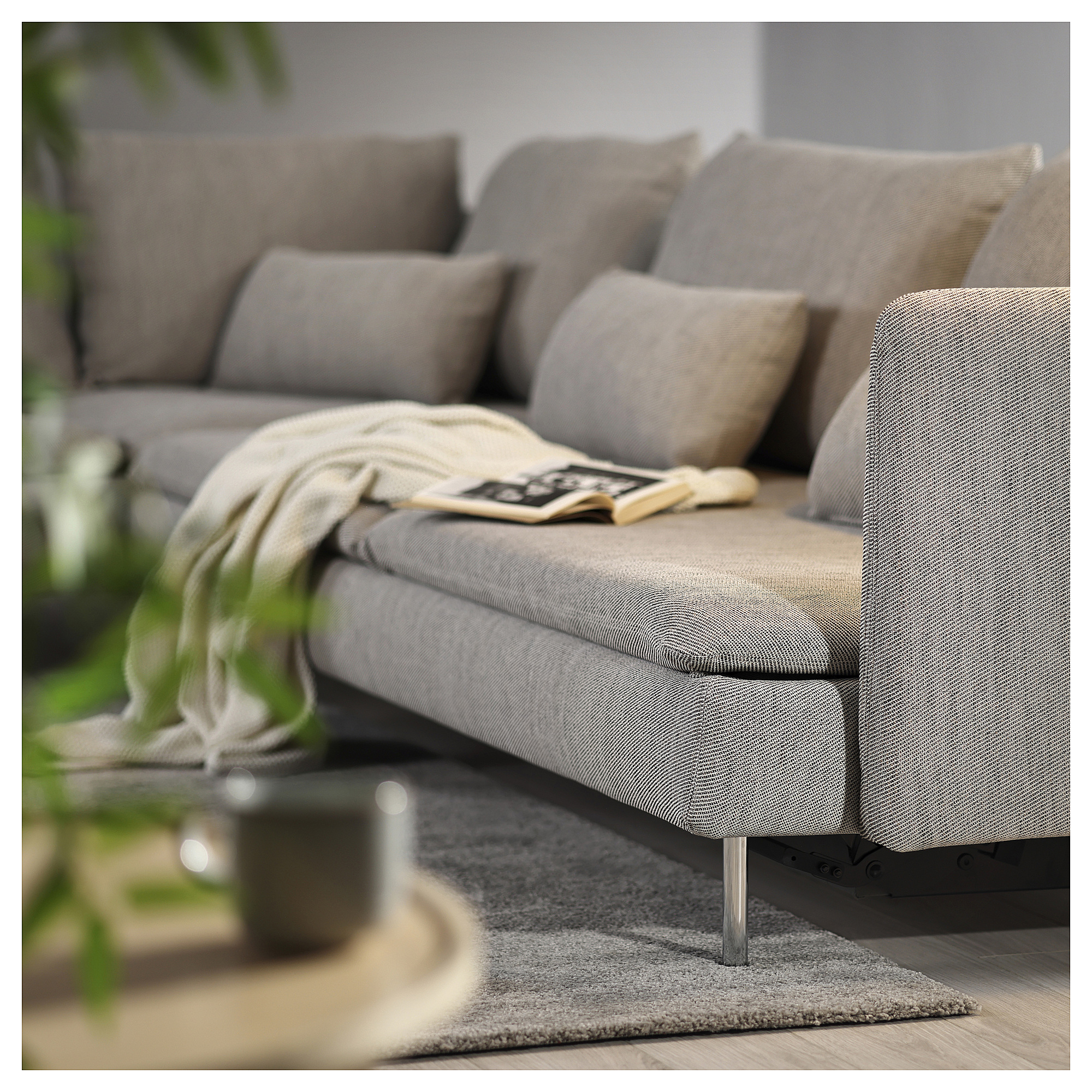 SÖDERHAMN corner sofa-bed, 6-seat