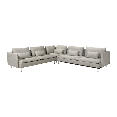 SÖDERHAMN corner sofa-bed, 6-seat