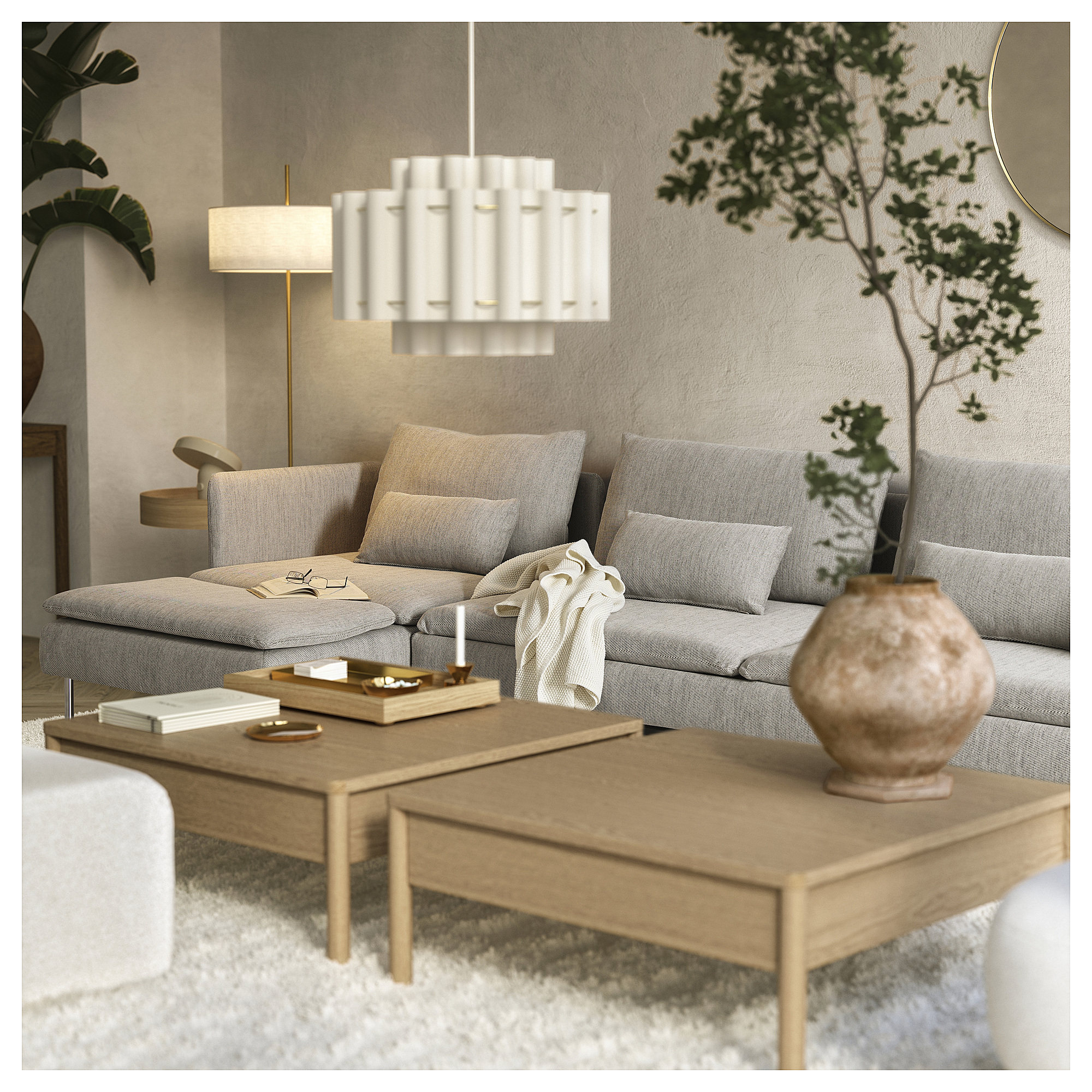 SÖDERHAMN 4-seat sofa-bed