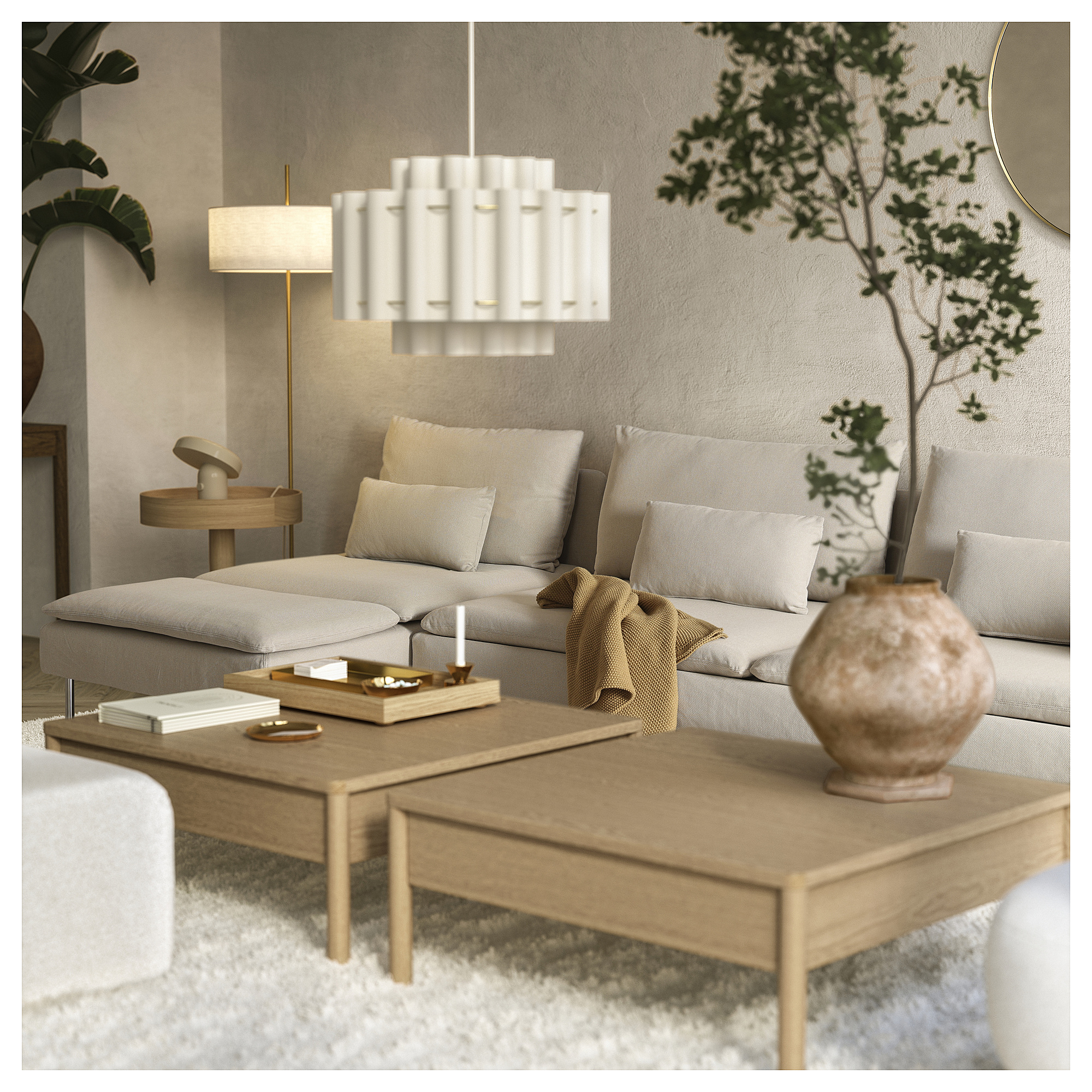 SÖDERHAMN 4-seat sofa-bed