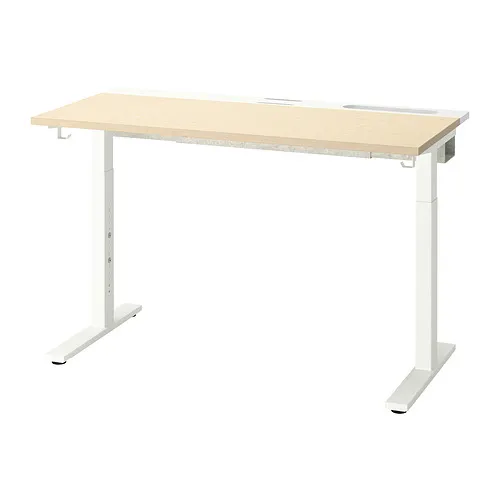 MITTZON - 書桌/工作桌, 實木貼皮, 樺木/白色 120x60 公分 | IKEA 線上購物 - PE907334_S4