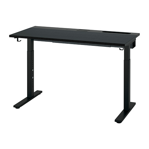 MITTZON - desk, black stained ash veneer/black, 120x60 cm | IKEA Taiwan Online - PE907335_S4
