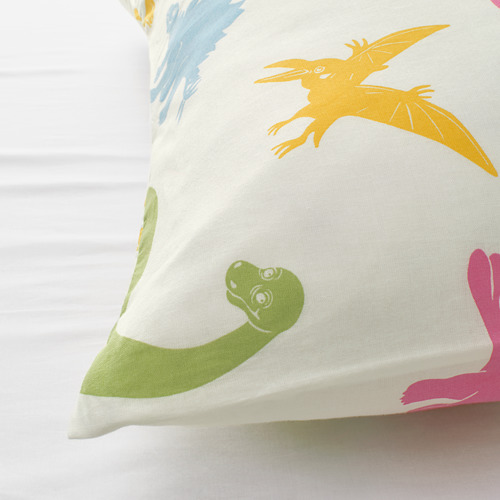 JÄTTELIK - quilt cover and pillowcase, dinosaur/multicolour | IKEA Taiwan Online - PE769894_S4