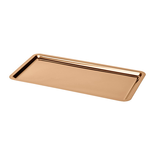 HÖSTAGILLE - candle dish, rose-gold colour, 42x22 cm | IKEA Taiwan Online - PE970781_S4