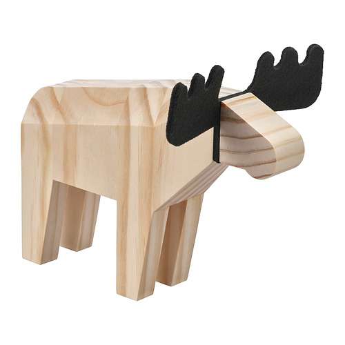 HÖSTAGILLE - 裝飾品 麋鹿, 松木/黑色, 18 公分 | IKEA 線上購物 - PE970789_S4