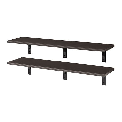 BERGSHULT/RAMSHULT - wall shelf combination, brown-black, 120x30 cm | IKEA Taiwan Online - PE725845_S4