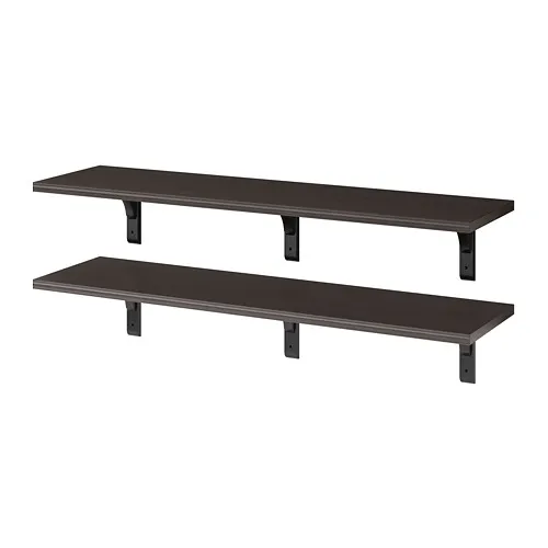 BERGSHULT/RAMSHULT - 上牆式層架組, 棕黑色, 120x30 公分 | IKEA 線上購物 - PE725845_S4