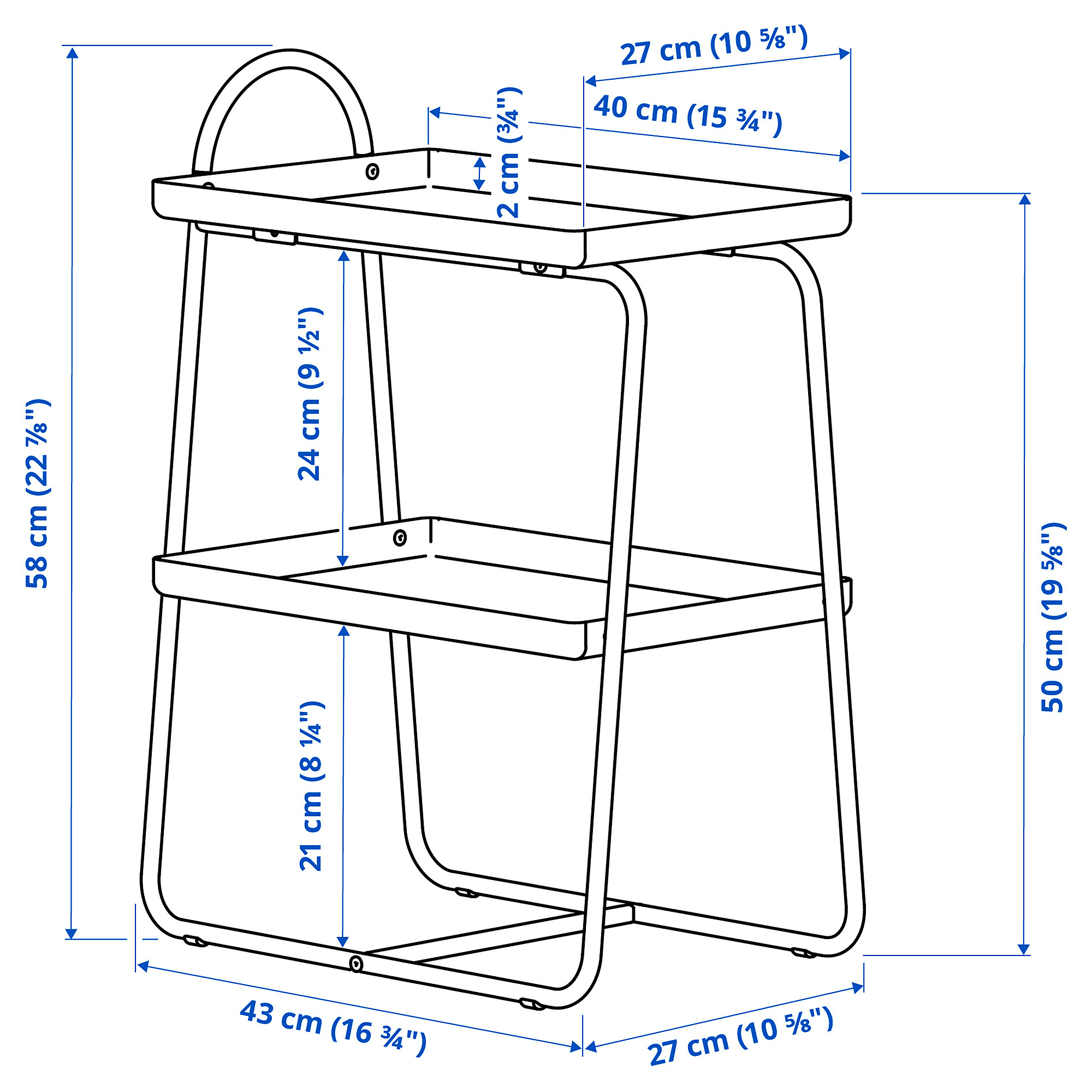 HATTÅSEN bedside table/shelf unit