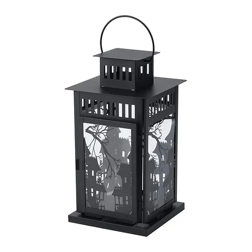 KUSTFYR - lantern for pillar candle, in/out, black | IKEA Taiwan Online - PE971036_S4