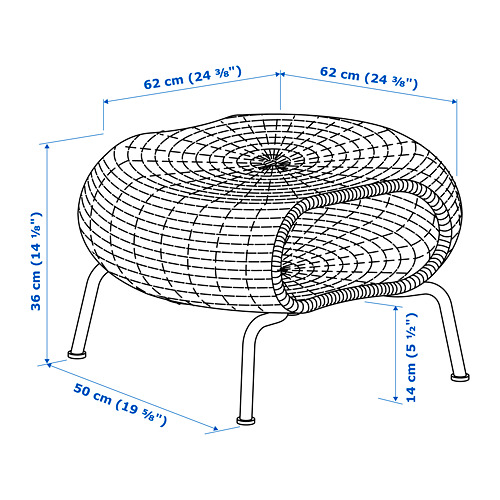 GAMLEHULT - 收納椅凳, 籐製/碳黑色 | IKEA 線上購物 - PE725938_S4