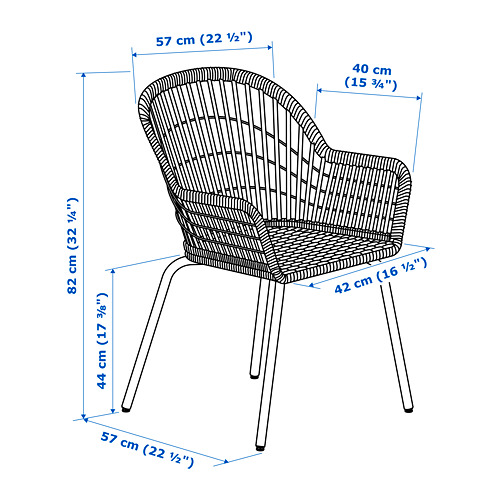 NILSOVE/NORNA chair with chair pad