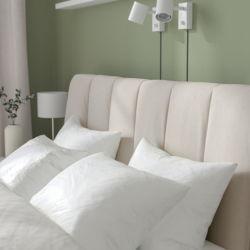 TÄLLÅSEN upholstered bed frame with mattress