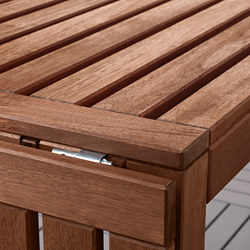ÄPPLARÖ - table+4 folding chairs, outdoor, brown stained/Frösön/Duvholmen beige | IKEA Taiwan Online - PE768163_S3