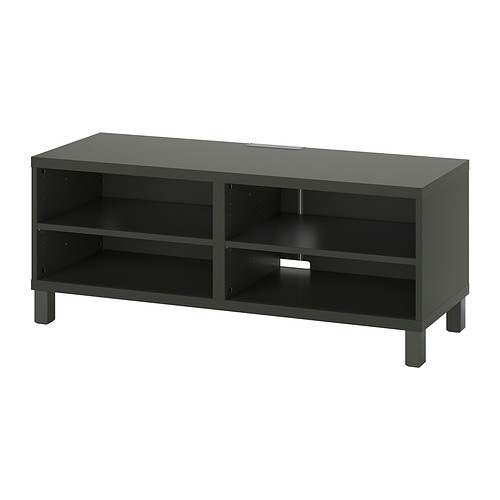 BESTÅ - TV bench, dark grey, 120x40x48 cm | IKEA Taiwan Online - PE907652_S4