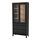 HEMNES - glass-door cabinet with 3 drawers, black-brown/light brown, 90x198 cm | IKEA Taiwan Online - PE770200_S1