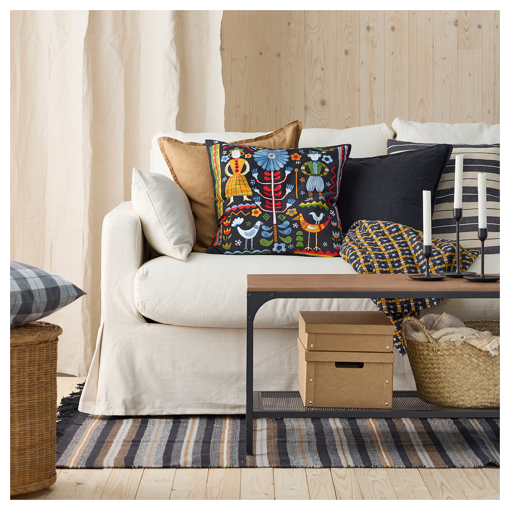 RÅVAROR rug, flatwoven