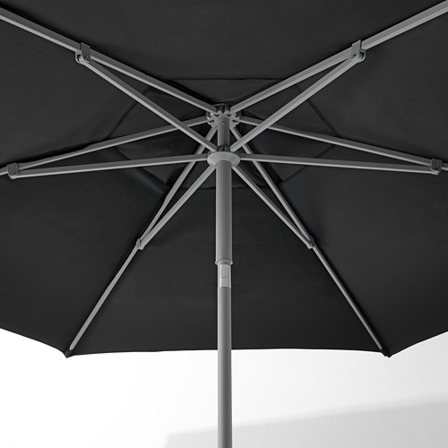 KUGGÖ/LINDÖJA - parasol with base, black/Huvön dark grey | IKEA Taiwan Online - PE673382_S4