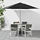 KUGGÖ/LINDÖJA - parasol with base, black/Grytö dark grey | IKEA Taiwan Online - PE673397_S1