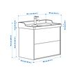 TÄNNFORSEN/RUTSJÖN wash-stnd w drawers/wash-basin/tap