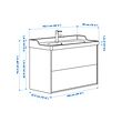 TÄNNFORSEN/RUTSJÖN wash-stnd w drawers/wash-basin/tap