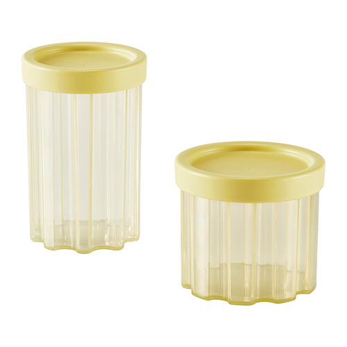 SPJUTLILJA - 附蓋萬用罐 2件組，淺黃色 | IKEA 線上購物 - E1009148_S4