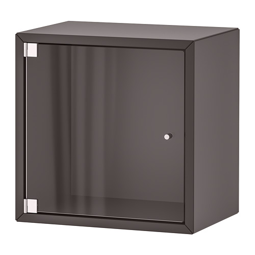 EKET - 壁櫃附玻璃門板, 深灰色 | IKEA 線上購物 - PE770338_S4