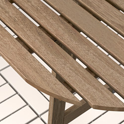 ASKHOLMEN - table f wall+2 fold chairs, outdoor, grey-brown stained/Kuddarna grey | IKEA Taiwan Online - PE740689_S3
