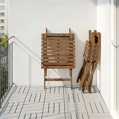 ASKHOLMEN - 戶外餐桌椅組, 灰棕色/Frösön/Duvholmen 米色 | IKEA 線上購物 - PE618999_S4