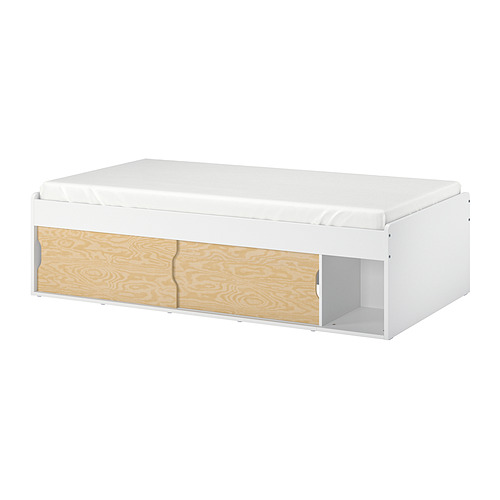 KLIPPUGGLA - 床框附床底收納盒，白色，90x200 公分 | IKEA 線上購物 - E1009172_S4