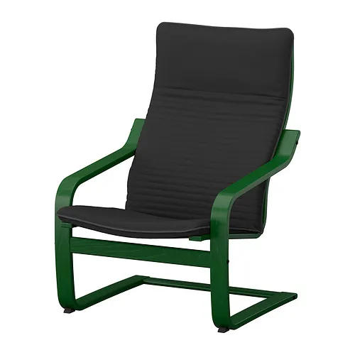 POÄNG - 扶手椅，深綠色/Knisa 黑色 | IKEA 線上購物 - E1009192_S4