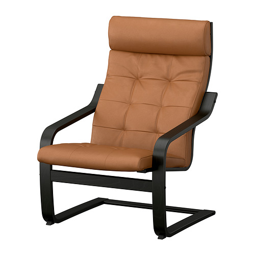 POÄNG - armchair, black/Grann golden-brown | IKEA Taiwan Online - E1009209_S4