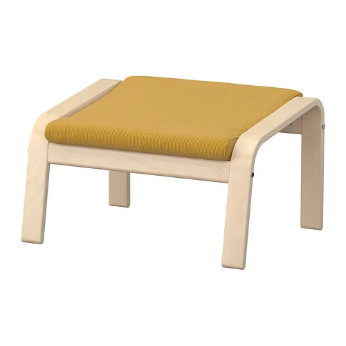 POÄNG - 椅凳，實木貼皮, 樺木/Kelinge 深黃色 | IKEA 線上購物 - E1009258_S4