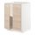 METOD - 底櫃附層板/2門板, 白色/Askersund 淺色梣木紋 | IKEA 線上購物 - PE726209_S1
