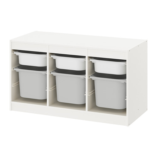 TROFAST - 收納組合附收納盒, 白色/灰色 | IKEA 線上購物 - PE770402_S4