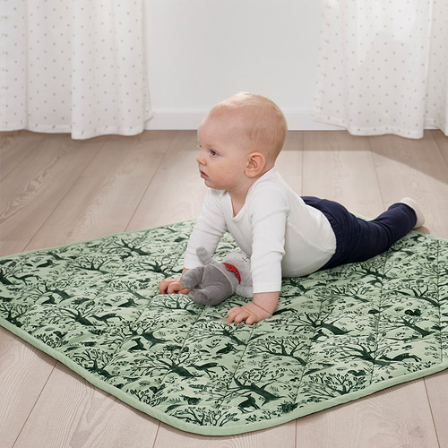 TROLLDOM - quilted blanket, forest animal pattern/green | IKEA Taiwan Online - PE826018_S4