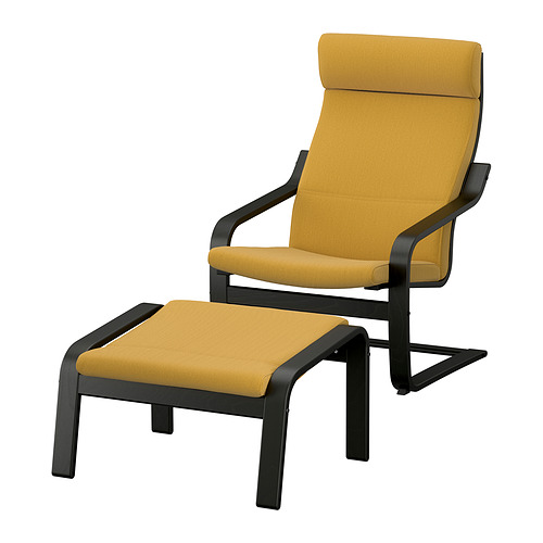 POÄNG armchair and footstool