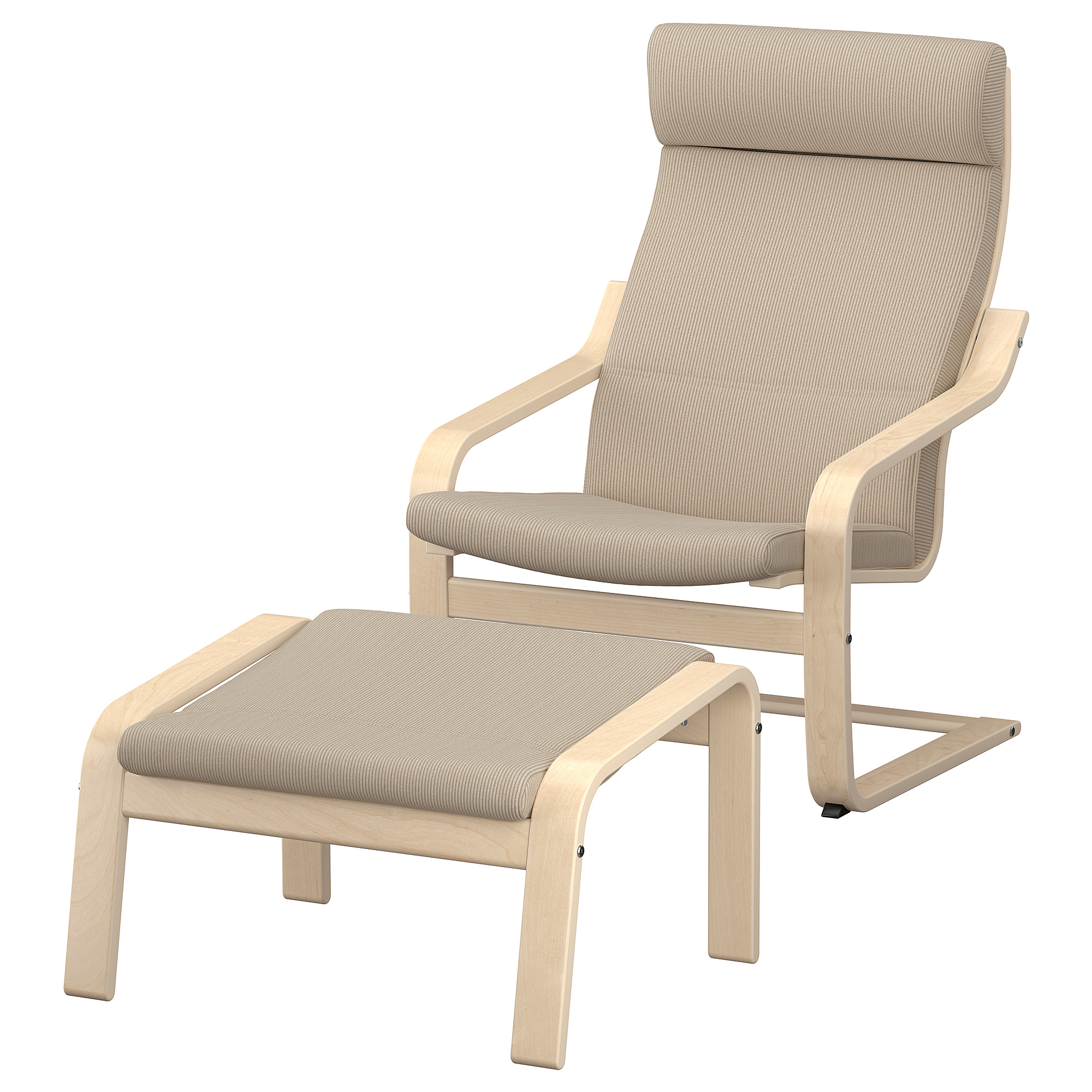 POÄNG armchair and footstool