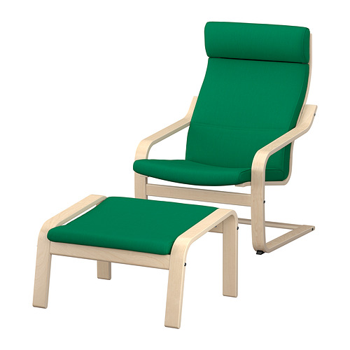POÄNG armchair and footstool