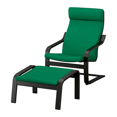 POÄNG armchair and footstool