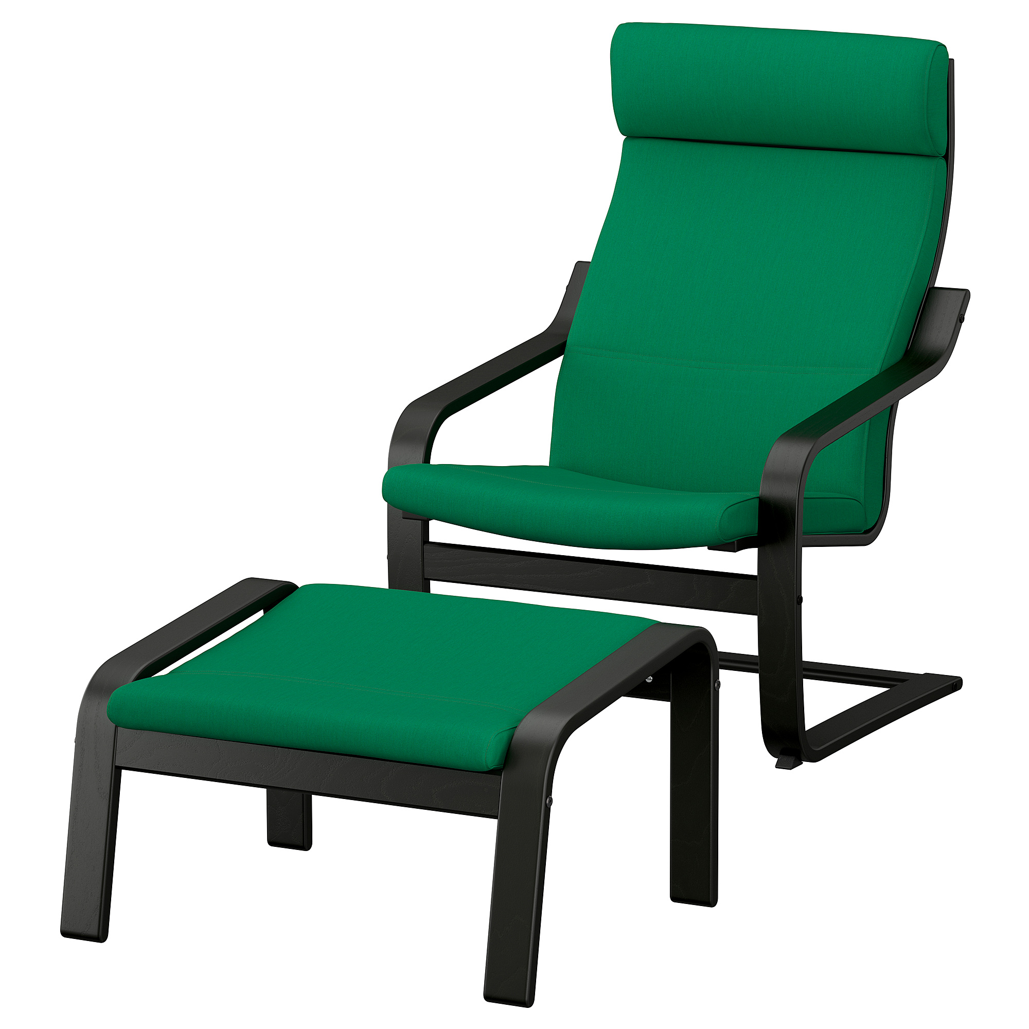 POÄNG armchair and footstool