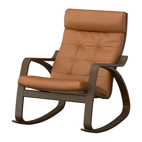 POÄNG - rocking-chair, walnut effect/Grann golden-brown | IKEA Taiwan Online - E1009312_S4