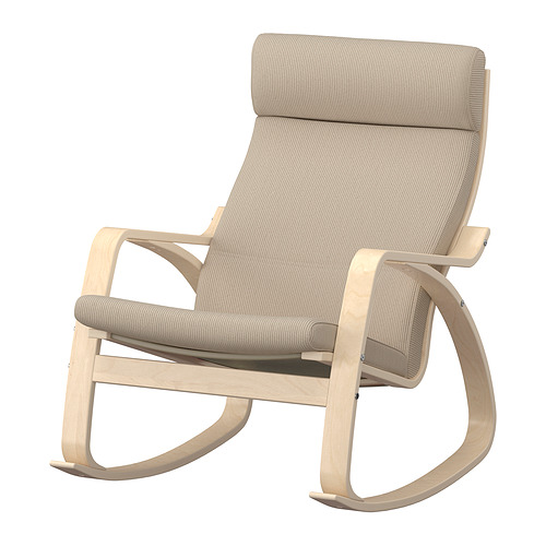POÄNG - rocking-chair, birch veneer/Kelinge beige | IKEA Taiwan Online - E1009314_S4