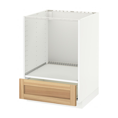 METOD - base cabinet for oven with drawer, white Förvara/Torhamn ash | IKEA Taiwan Online - PE567974_S4